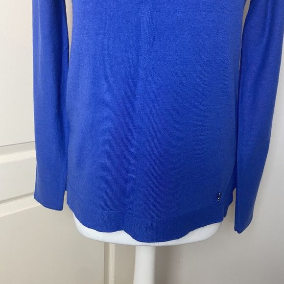 White Stuff Jumper Size 10 Lambswool Cashmere Blend Merlot Blue Xmas Festive - Picture 3 of 13